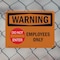Signmission Employees Only With Symbol OSHA Warning Sign, Plastic, 14in W x 10in L, 2PK OS-2PACK-WS-P-1014-L-12114 - alternate 5